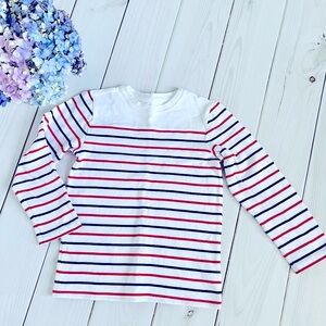 Janie and Jack Red, White and Blue Stripes Shirt